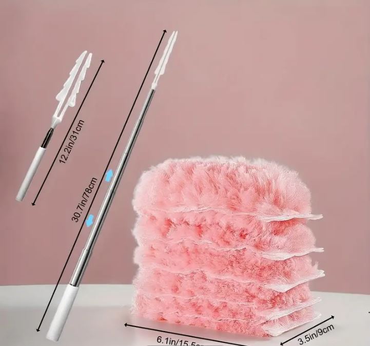 Dual-Sided Lectrostatic Absorption 360° Extendable Feather Duster