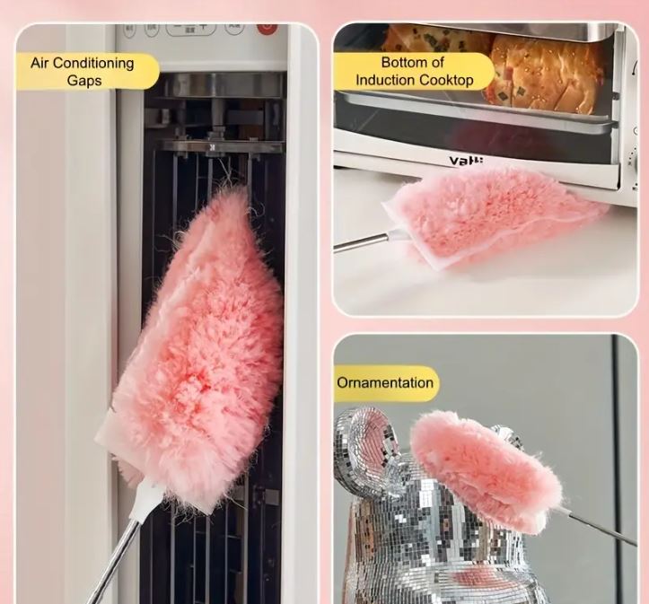 Dual-Sided Lectrostatic Absorption 360° Extendable Feather Duster
