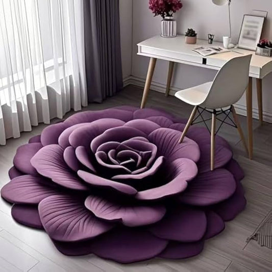 3D Floral Plush & Diatomaceous Earth Floor Mat (60*50)