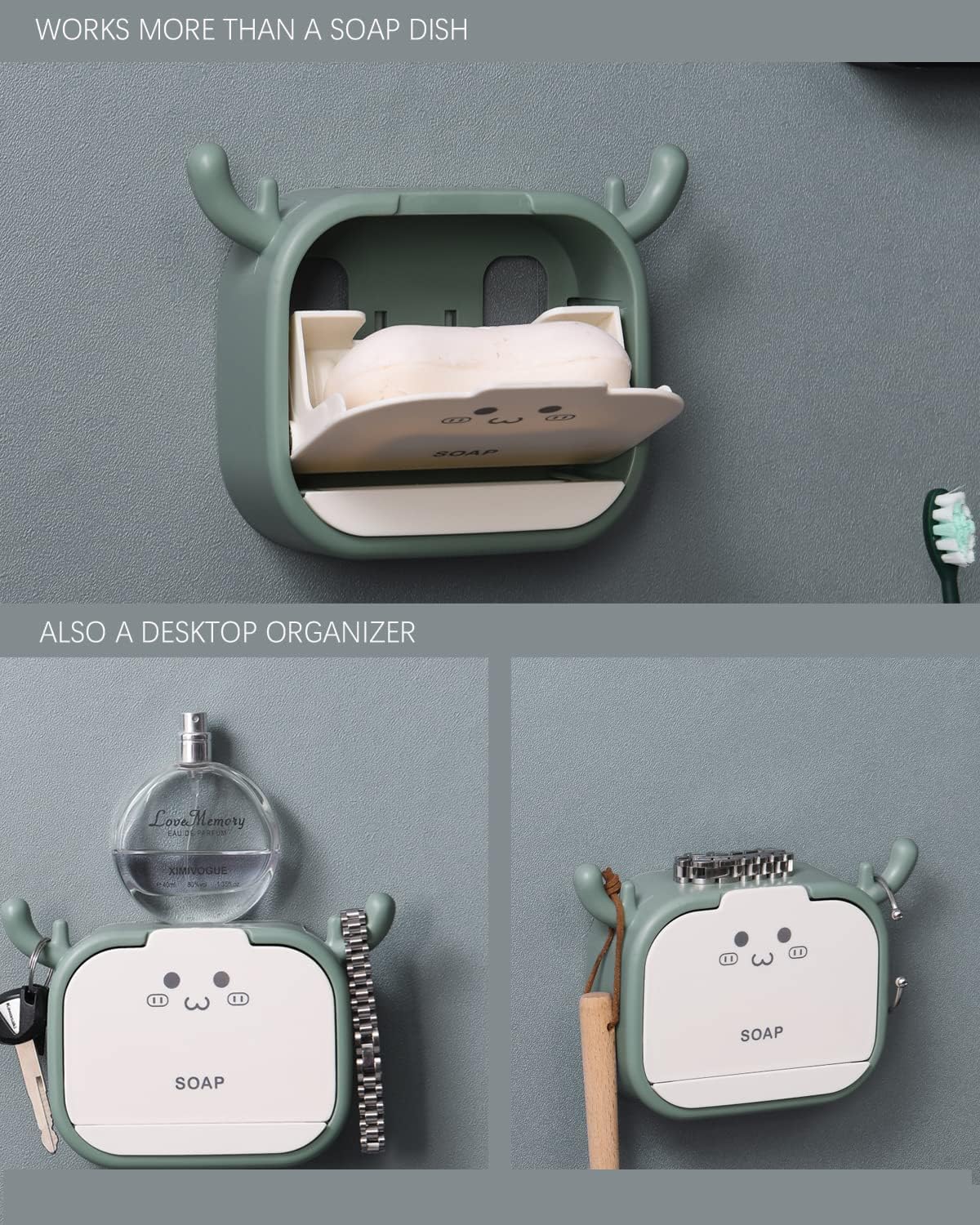 New Cat Shaped Sticking Soap Holder