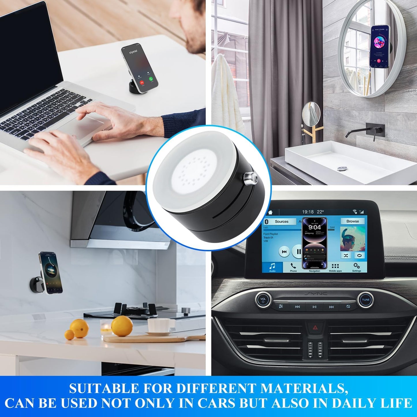 360° Rotating Magnetic Multipurpose Mobile Holder for Car & Laptop