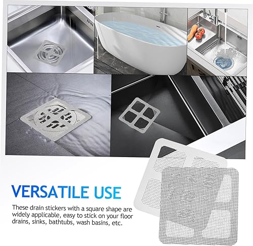 Anti-blocking Disposable Hair Catchers Mesh Filter Mesh Stickers Shower Drain Cover Bathroom
