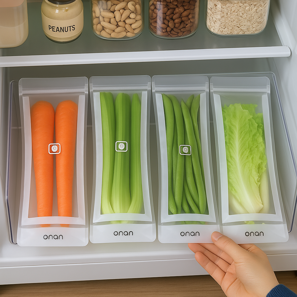 Vegetable Storage Bag - Fresh-keep Zip Pouches