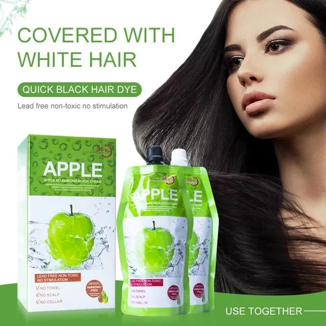 Apple Hair Color  Natural Black Brown  Ammonnia Free