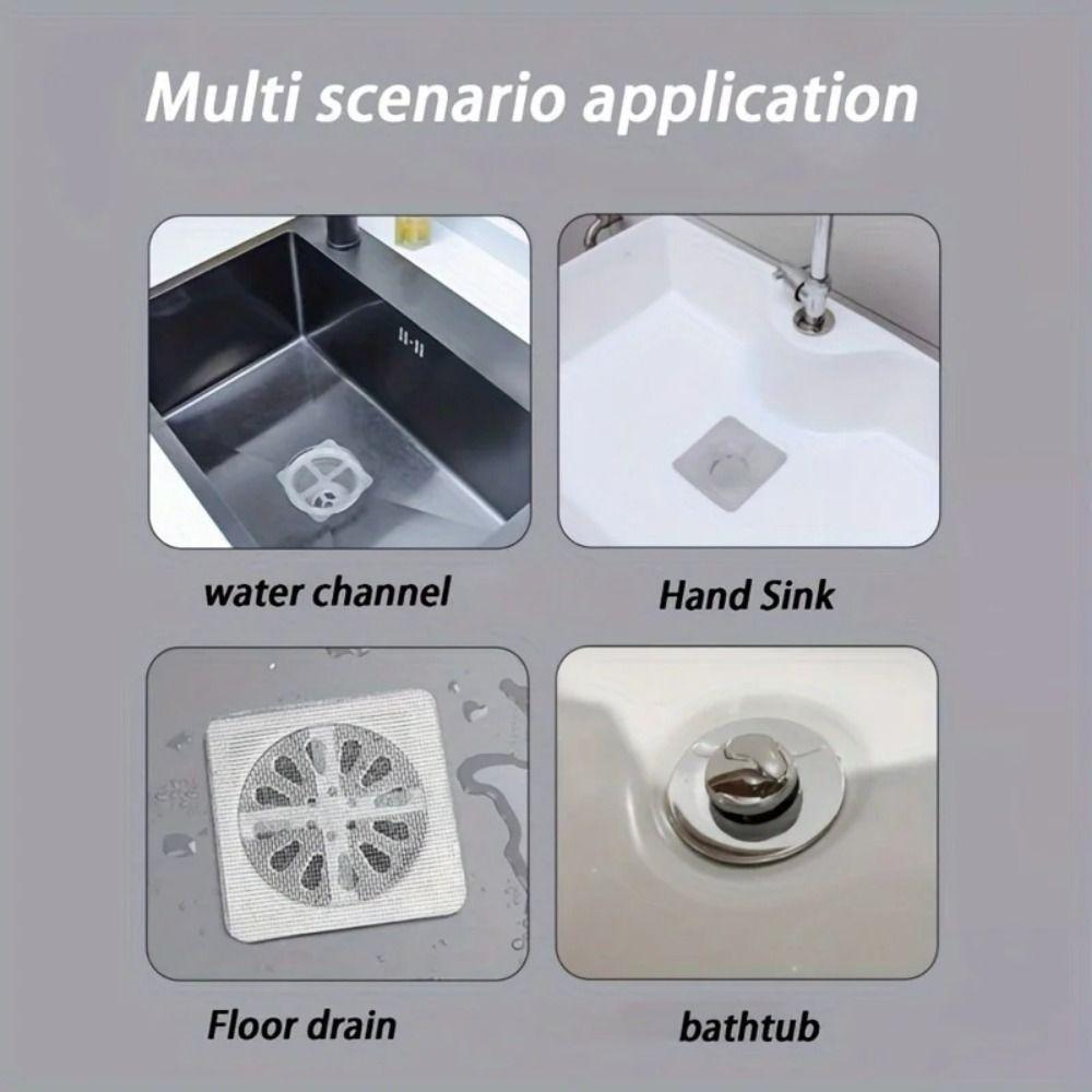 Anti-blocking Disposable Hair Catchers Mesh Filter Mesh Stickers Shower Drain Cover Bathroom